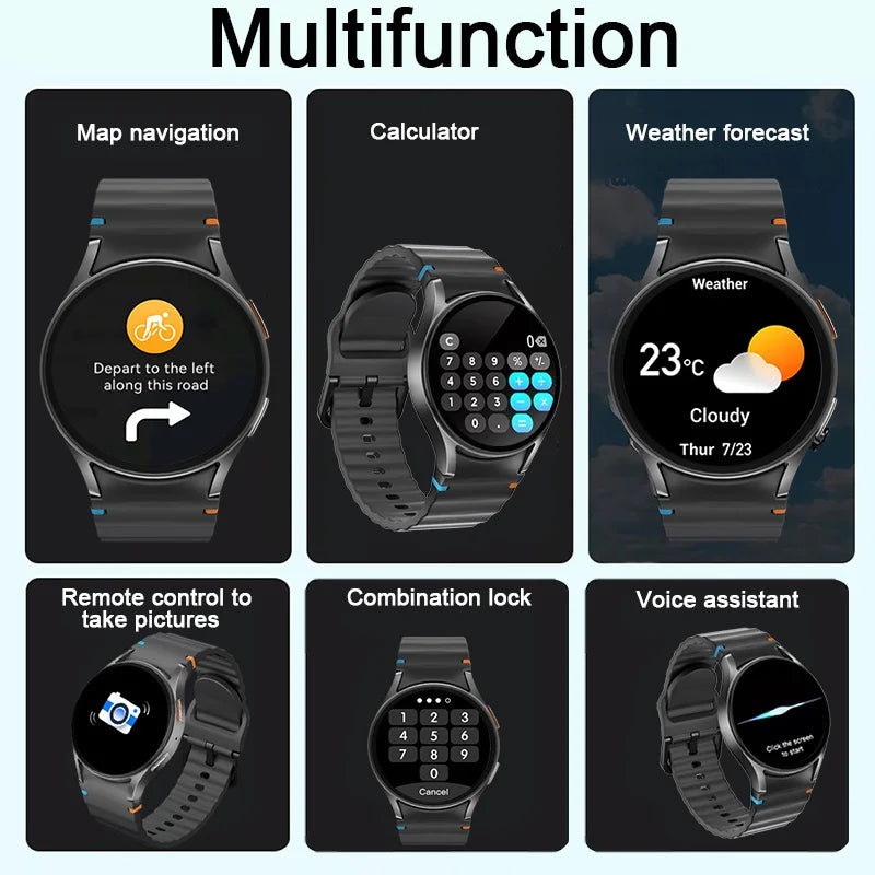 2025 New Smart Watch 7 Ultra NFC GPS Smart Watch Men Compass Sports Fitness Heart Rate BT Calling AMOLED HD Smartwatch Women