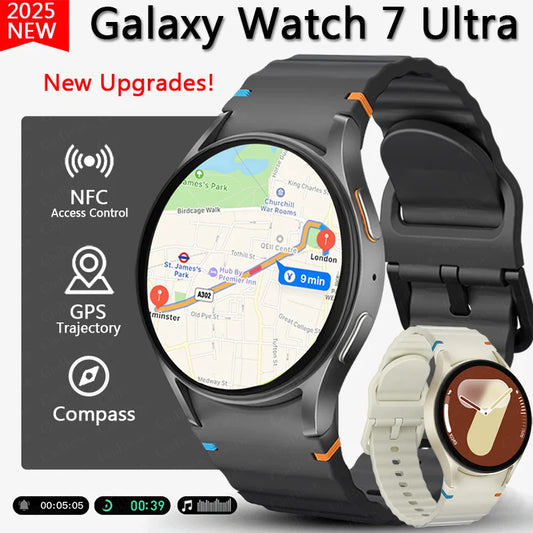2025 New Smart Watch 7 Ultra NFC GPS Smart Watch Men Compass Sports Fitness Heart Rate BT Calling AMOLED HD Smartwatch Women