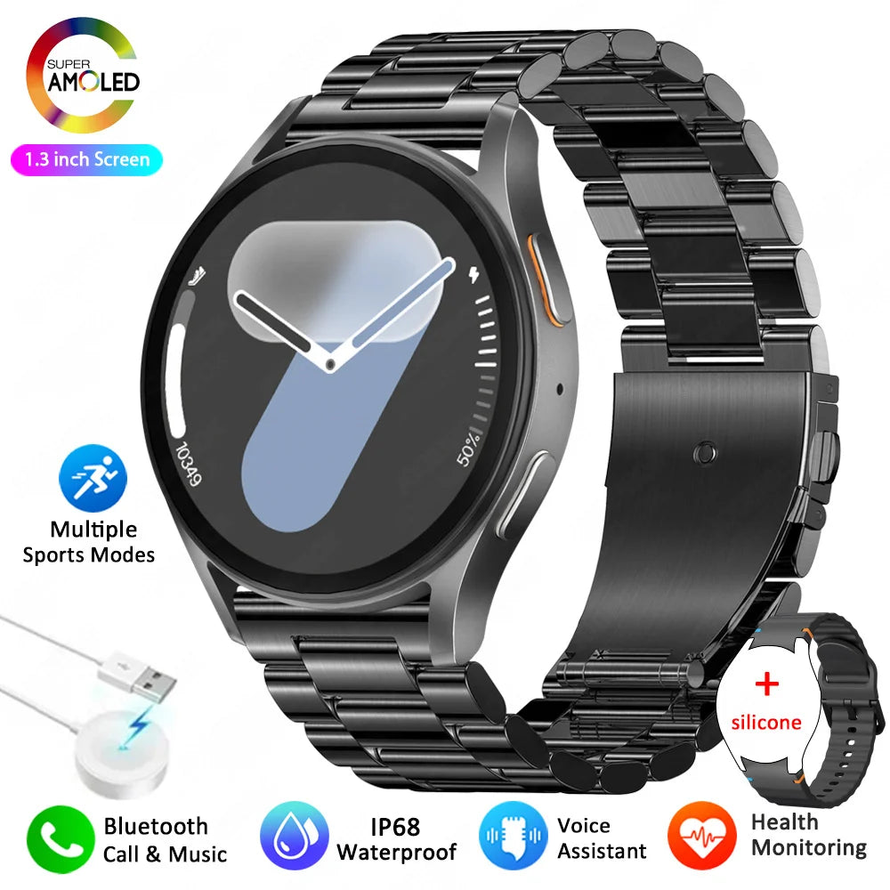 2025 New Smart Watch 7 Ultra NFC GPS Smart Watch Men Compass Sports Fitness Heart Rate BT Calling AMOLED HD Smartwatch Women