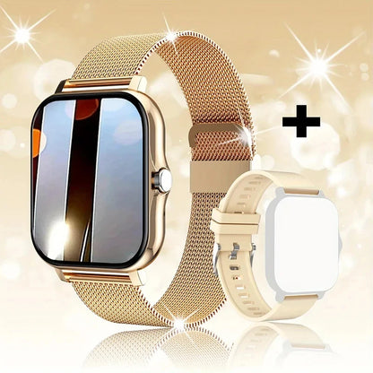 KaiAqua 2025 Smart Watch 2.01 Inch HD Display Answer Make Call Message Preview Sport Modes DIY Dial Weather Forecast Men Women