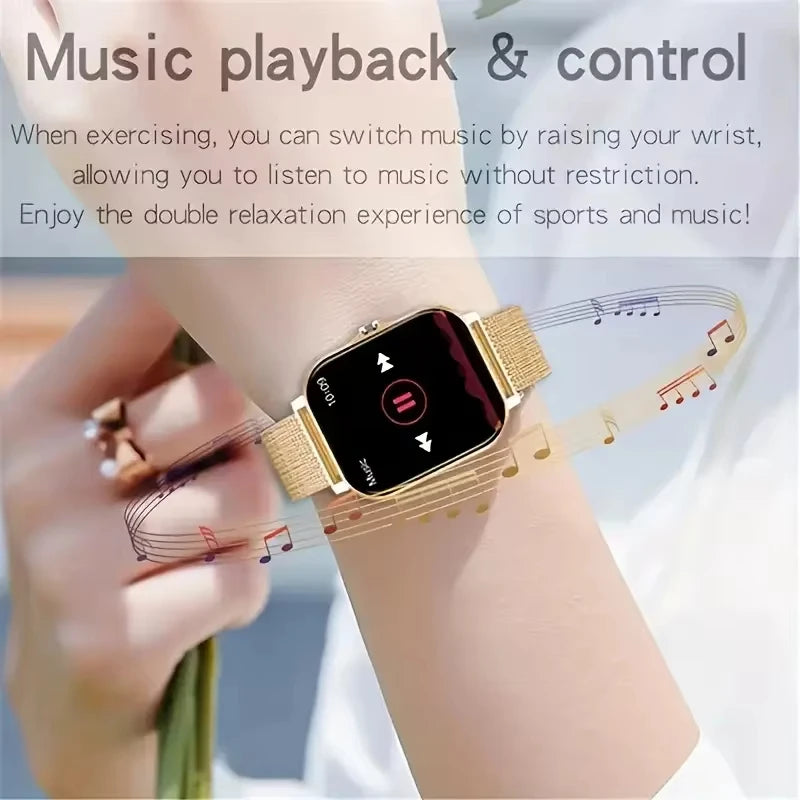 KaiAqua 2025 Smart Watch 2.01 Inch HD Display Answer Make Call Message Preview Sport Modes DIY Dial Weather Forecast Men Women