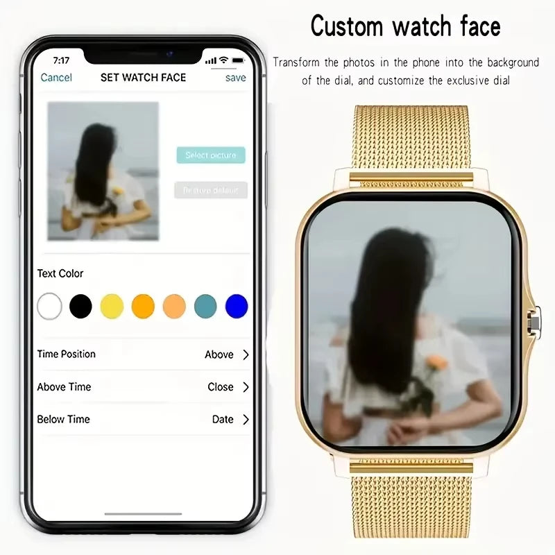 KaiAqua 2025 Smart Watch 2.01 Inch HD Display Answer Make Call Message Preview Sport Modes DIY Dial Weather Forecast Men Women