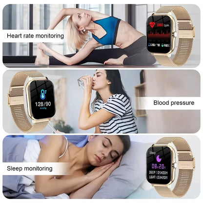KaiAqua 2025 Smart Watch 2.01 Inch HD Display Answer Make Call Message Preview Sport Modes DIY Dial Weather Forecast Men Women