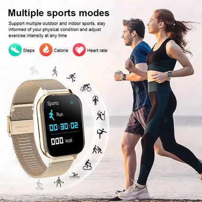 KaiAqua 2025 Smart Watch 2.01 Inch HD Display Answer Make Call Message Preview Sport Modes DIY Dial Weather Forecast Men Women